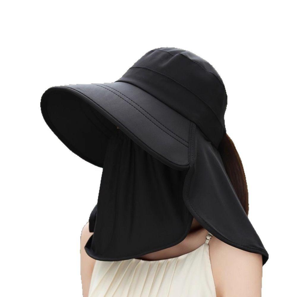 

UV Protection Sunshade Hat Large Brim Bucket Hat New Sun Protection Hat Fishing сірий