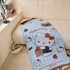 Four-Layer Yarn-Dyed Cotton Pure Cotton Washed Gauze Bath Towel Cartoon Cute Soft Skin-Friendly Breathable Durable 75X150Cm