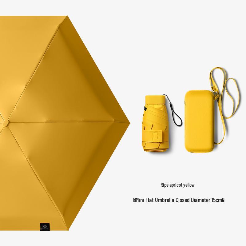 Women's Compact UV-Defender: Portable Mini Umbrella for Sun and Rain