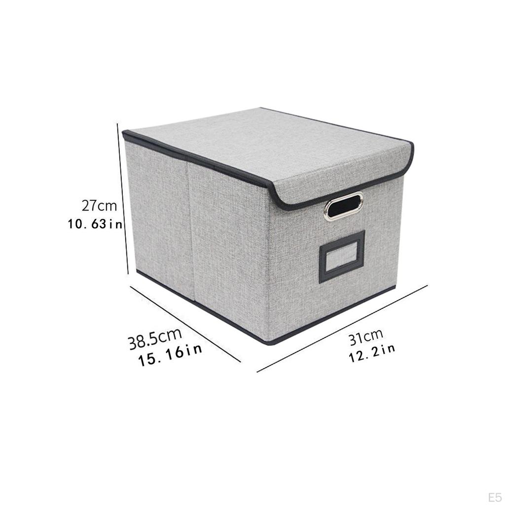 Collapsible Storage Container with Lids for Bathroom And Home Organization of Towels Clothes Books