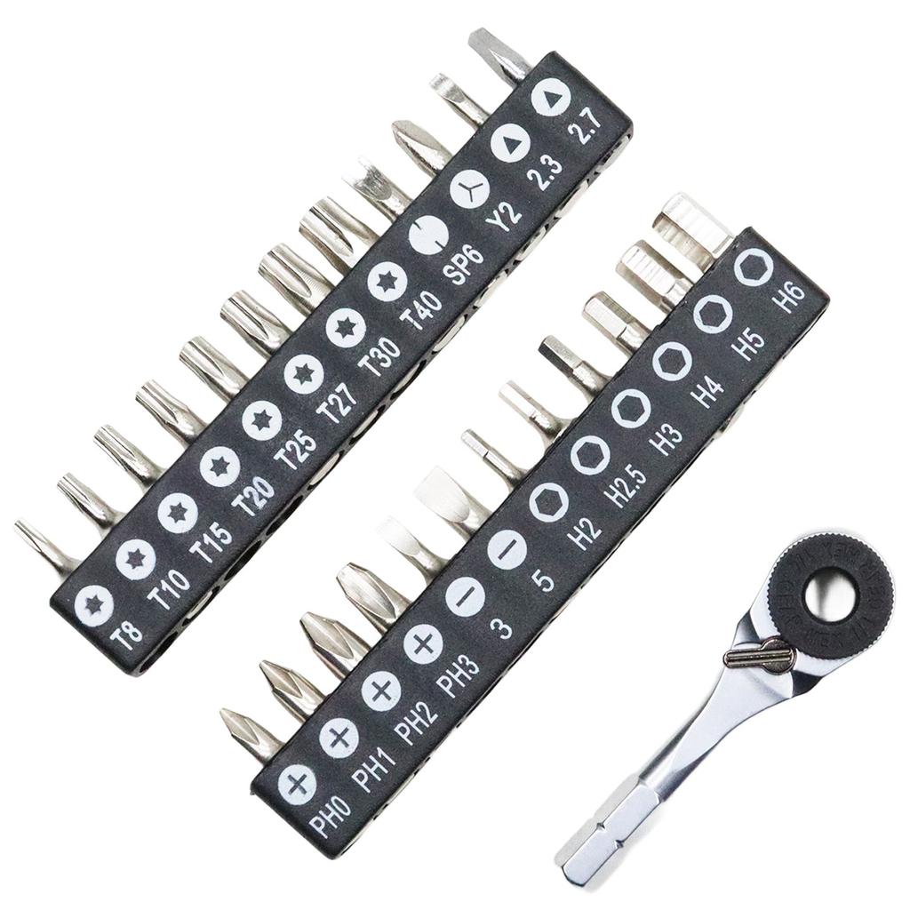 1set Through Hole Hex Handle Small Ratchet Wrench Head 60-Tooth Ratchet Wrench Set For Tight Spaces Home Repair Maintenance