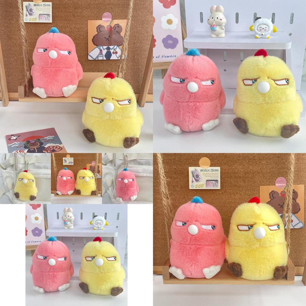 Adorable Bubble-blowing Chicken Plush Doll Keychain Soft And Cute Short Plush Gift