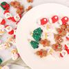 6/10pcs Cute Christmas Ornament Colorful Resin Santa Snowman Gingerbread Man Pendant for DIY Jewelry Keychain Craft Making Decor