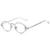 Brand Mens Womens Luxury Gold Metal Designer Sunglasses Oval Round Gothic Sunglasses Retro Vintage Steam Punk Sunglasses