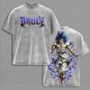Broly DBZ Legendary Super Saiyan Vintage Washed Men Cotton Graphic T-shirt