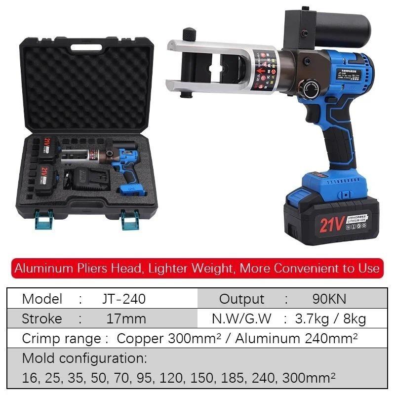 21V Crimping Pliers Copper/aluminum Cable Crimping Tool Rechargeable Portable Electric Hydraulic Crimping Pliers