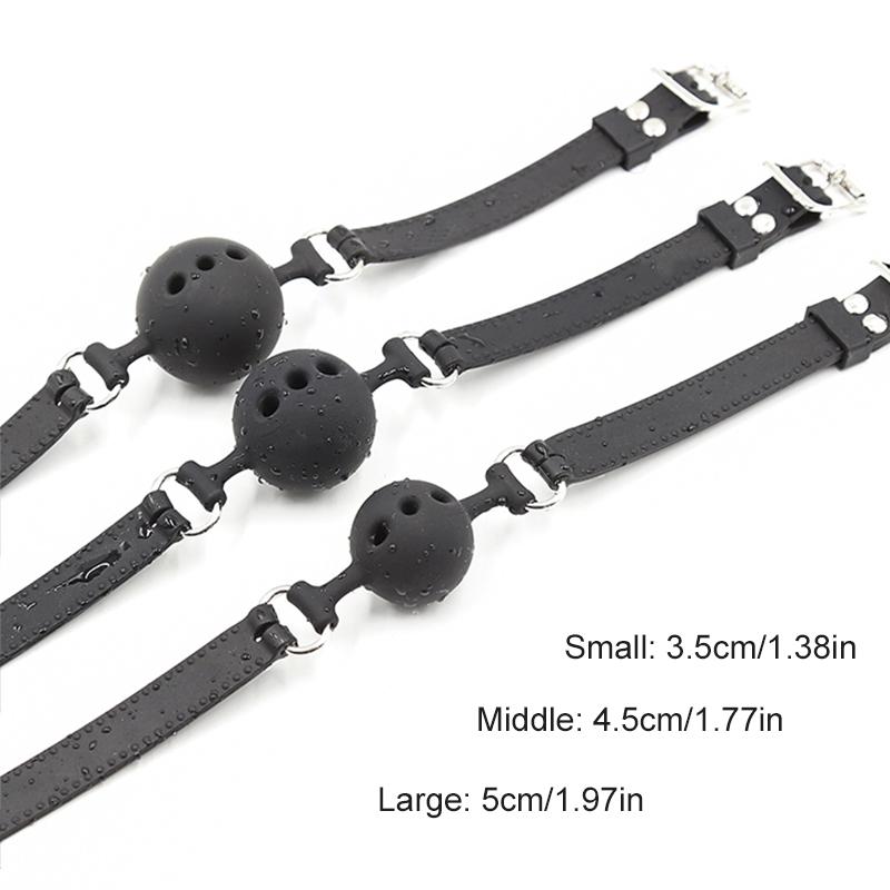 3 Sizes Soft Safety Silicone Bdsm Open Mouth Gag Ball Bondage Slave Ball Gag Erotic Sex Toys For Woman Adult Sex Games Slave New