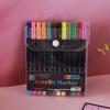 Dual-Tipped Two-Color Acrylic Marker Pens, Non-Smudging Watercolor Brush Pens for Students, Ideal for Coloring, Doodling, and Drawing.