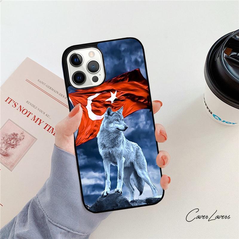 

Turk Wolf Turkey Flag Phone Case For Apple iPhone 17 Air 11 Pro Max Plus Coque For iPhone 17 Air 14 15 16 13 12 Max Cover iPhone 13