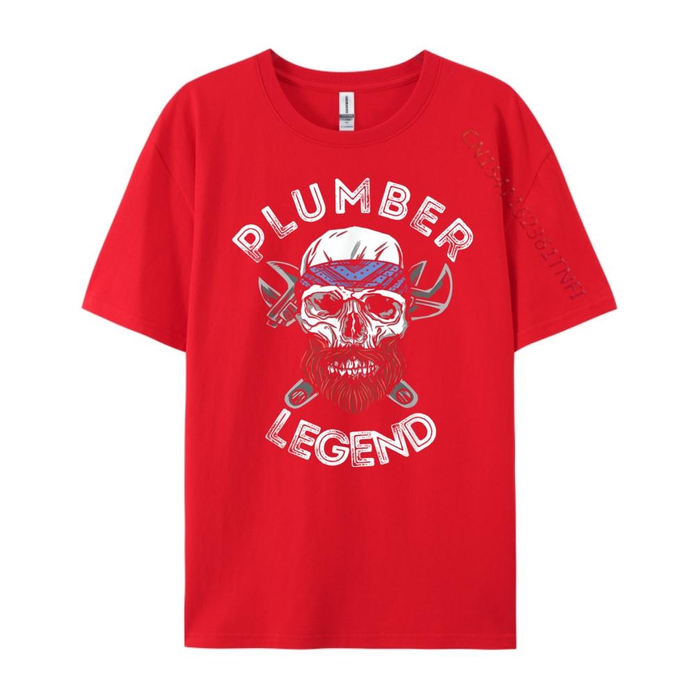 

Plumbers Legend Skull Bottle Spengler Pipe Laying Graphic Tee Shirt Tee Shirt Men Printed S