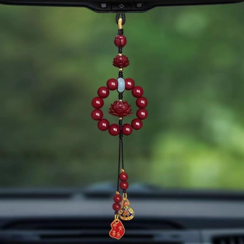 Versatile Car Hanging Ornament Lotus Rearview Mirror Pendant  Car Interior Supplies
