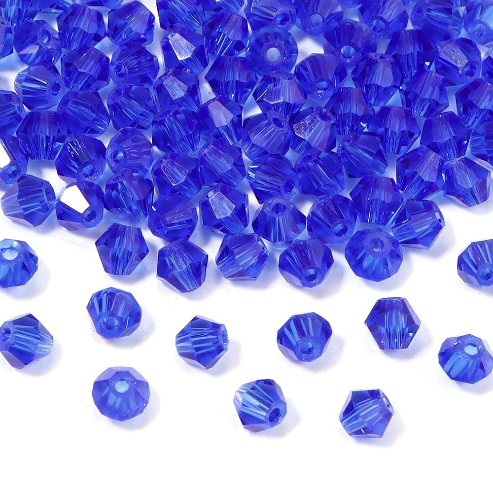 200pcs/lot 4mm Colorful Glass Crystal Beads Bicone Beads Loose Spacer Beads For Jewelry Making DIY Bracelet Necklace Accessories
