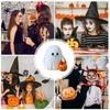 Ghost Pumpkin Figurine Halloween Miniature Figurines Mini Lovely Cartoon Pumpkin Ghost Ornaments Home Office Desk Decor