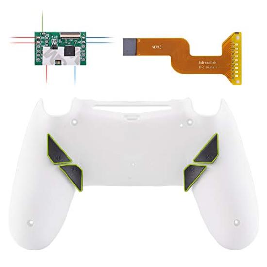 

Набір програмованого переналаштування Dawn для контролера eXtremeRate ps4, а не контролера, включає плату оновлення та перероблену задню кришку та 4 кнопки на задній панелі білий