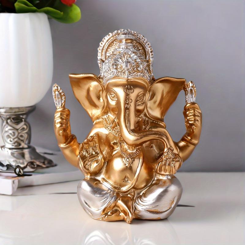 

1 шт. Статуэтка Бога Богатства Слон в стиле легкой роскоши для украшения гостиной и прихожей 1Pcs золотой