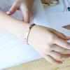 Korean Style Rose Gold Diamond Couple Bracelet – Titanium Steel Women's Accessory