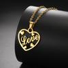 NANA MOM HOPE LOVE DREAM Pendant Stainless Steel Necklace Men and Women Fashion Valentine's Day Gift Jewelry Gift
