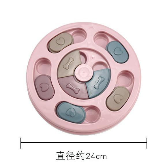 Dog Puzzle Toys Interactive enrichment Dog Toys Treat Dispensing Dog Toys Food Treat Puzzle Slow Feeder Toy IQ Training Mental розовый