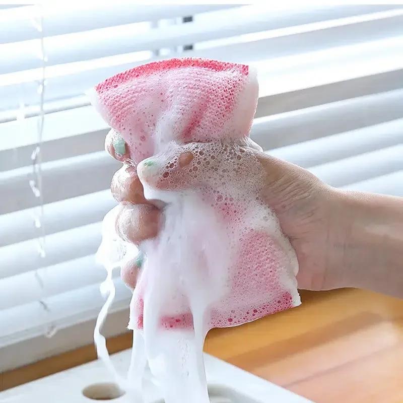 5/20Pcs Dishwashing Sponge Cleaning Thick Dishwashing Pad Kitchen Scrubbing Dishcloth Multi-Purpose Brush Dish Washing Quick-Absorbing