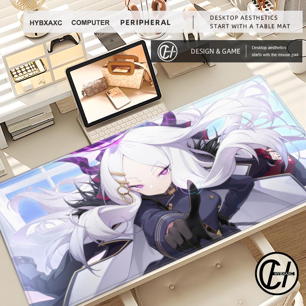 Mouse Pad NonSlip Rubber HYBXAXC Locking Mousepads Game Play Mats Game Blue Archive Cute Sorasaki Hina for Notebook PC Computer