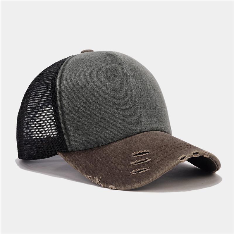 2024 Summer Cotton Solid Color Casquette Baseball Cap Adjustable Breathable Mesh Outdoor Snapback Hats for Men and Women 01