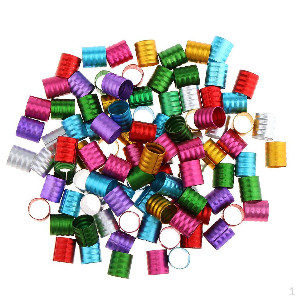 100 Pieces Hair Beads Dreadlocks Tube Decoration Braiding