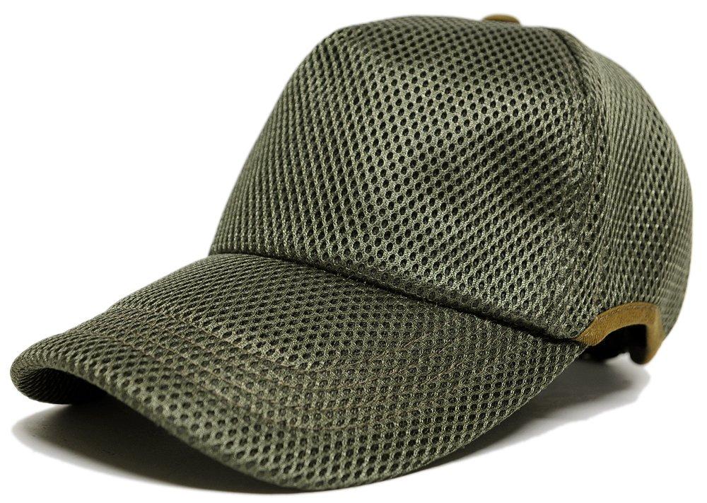Plain Round Mesh Cap Khaki Large Size [Big Watch] CPMG-06R Men's