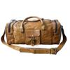Men's Vintage Brown Large Leather Gym Weekend Luggage Travel Duffle Bag Handmade