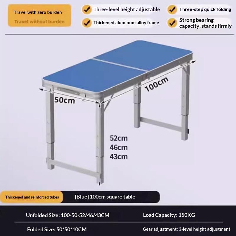 Outdoor Portable Folding Table And Chairs Set for Camping Picnic Work Stall Lightweight Travel Table with Stool