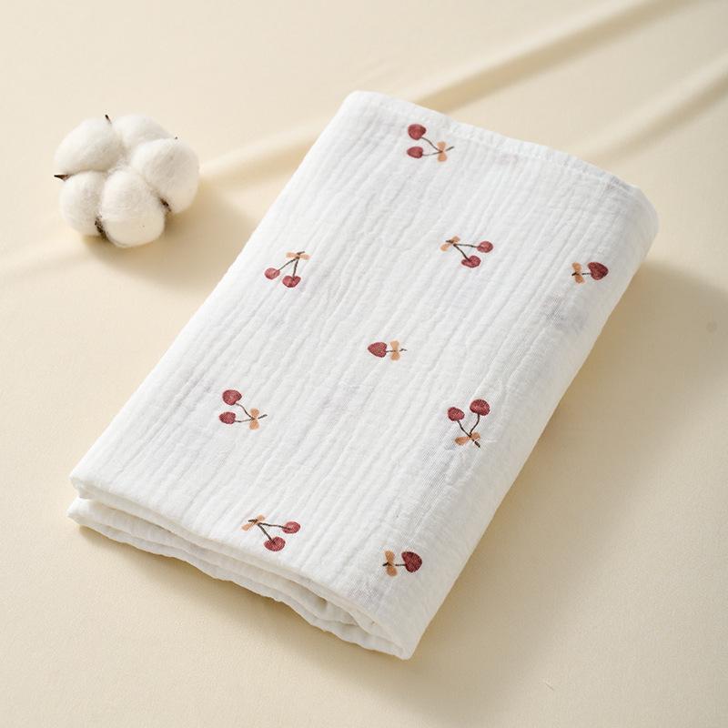 Baby Bath Towel: Pure Cotton Absorbent Gauze Swaddle, Summer Blanket, Infant Wrap