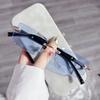 Luxury Rimless Sunglasses UV400 Protection Fashionable Retro Design for Holiday Vacation Fishing Cycling Personalized Sunnies
