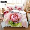 Luxury Rose Queen Bedding Set Duvet Cover Set Bedding Comforter Bedding Sets Bed Linen King Size Duvet Cover Bedding Set
