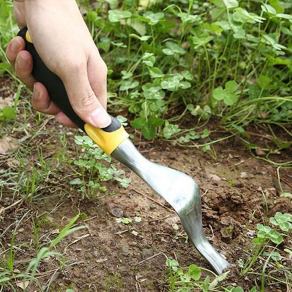 Two-Pronged Fork Root Extractor Sturdy Weeder Puller Tool Portable Hand Weeder Tool Lawn