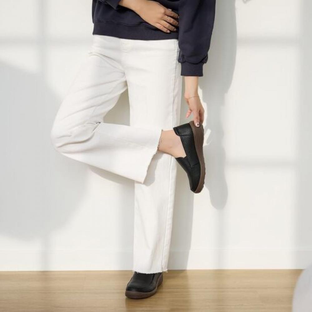 Jisyu Leather Record Lightweight Basic Slip On 4cm