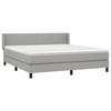 3129569 vidaXL Divan-lit Tapissier Avec Matelas Gris Clair 180x200cm Tissu