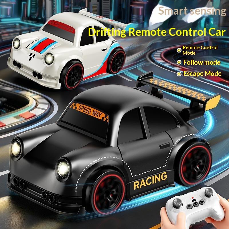 1 Set Smart Sensing Drift Remote Control Car Multi Mode Rc Racing Car With Light Effect Anti Collision Toy Vehicle For Kids
