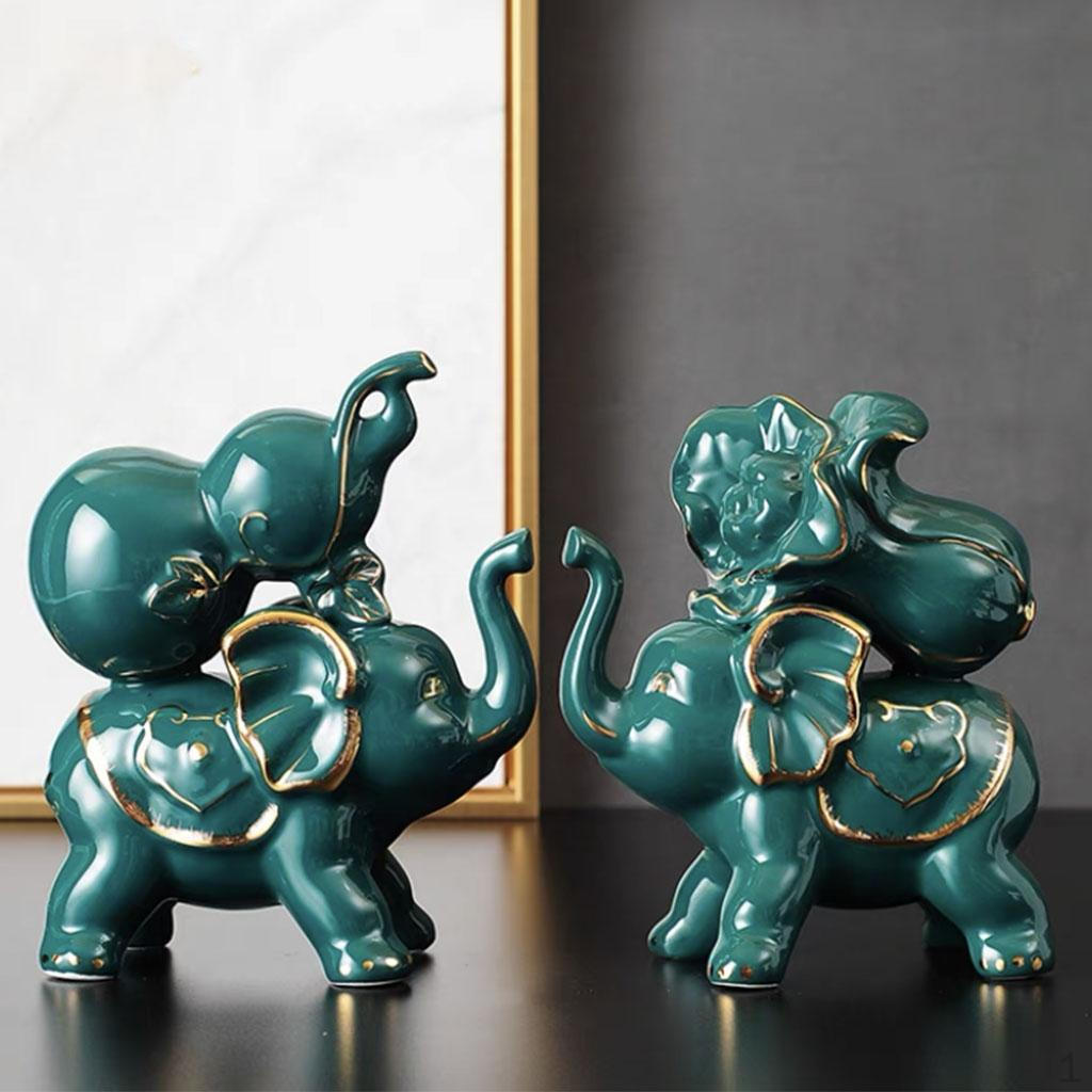 

Figurine Lucky Animal Statue Sculpture indoor and outdoor Living Room Dining Tabletop темно-зелений колір