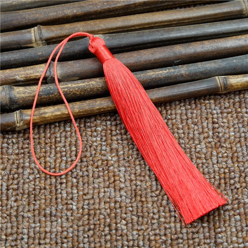 12 cm Eis-Seide Quasten Suizi Antik Langer Hänge-Spitzenfächer Anhänger Antikes Cheongsam Hanfu Quastenanhänger Handgefertigtes Zubehör