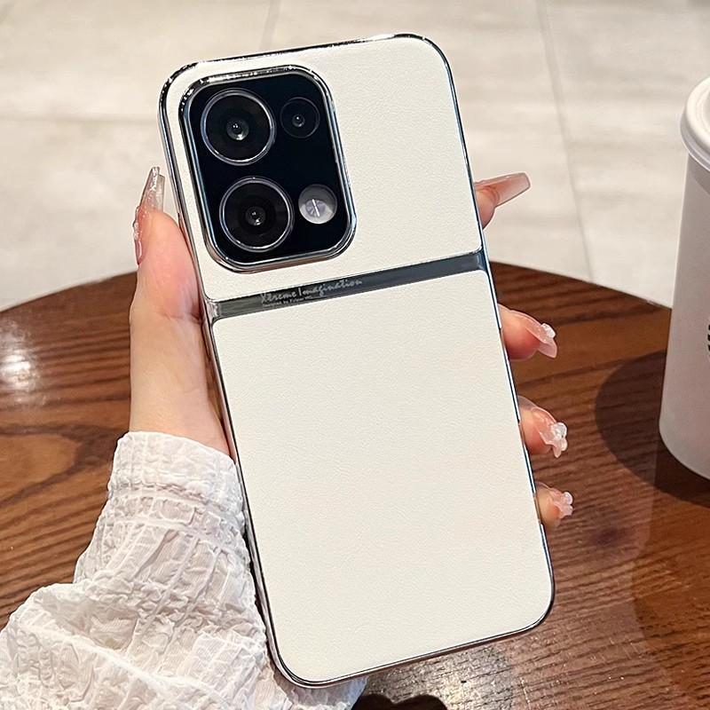 The OPPOReno13pro Phone Case Sets Sail with A Leather-textured Reno12 High-end FindX8P Electroplated Protective Case