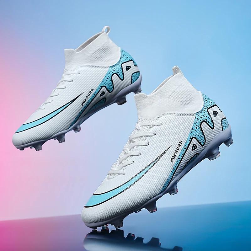 New Men FG/TF Soccer Shoes Cleats Studded Society Match Football Field Boots Original Comfortable Ultralight Kids Football Shoes