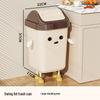 OIMG Cute Household Trash Can with Swing Lid