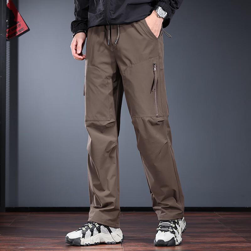 JieLeNuo Men's Autumn/Winter Outdoor Cargo Hiking Pants