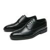 Large size business dress leather shoes fashion men Brock carved leather shoes trend British style lace-up leather shoes