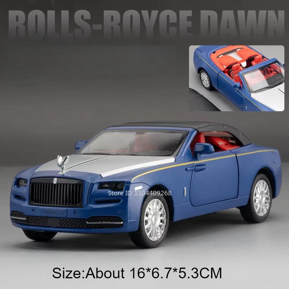1:32 Scale SRT Tomahawk XVGT Rolls Royce Dawn Alloy Car Model Toy Music Light Pull Back Supercar Models Kids Desktop Ornaments