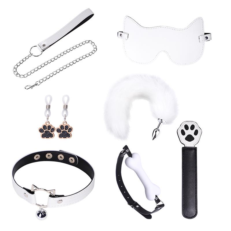 Nekomusume Flirting Set: SM Toys with Restraint Collar & Bone Gag