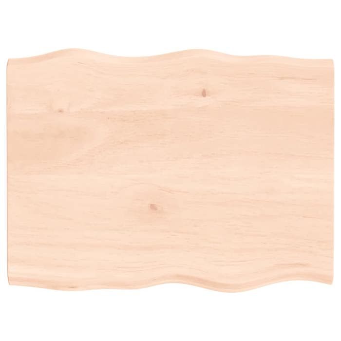 VidaXL Dessus de table bois chêne massif non traité bordure assortie 363878