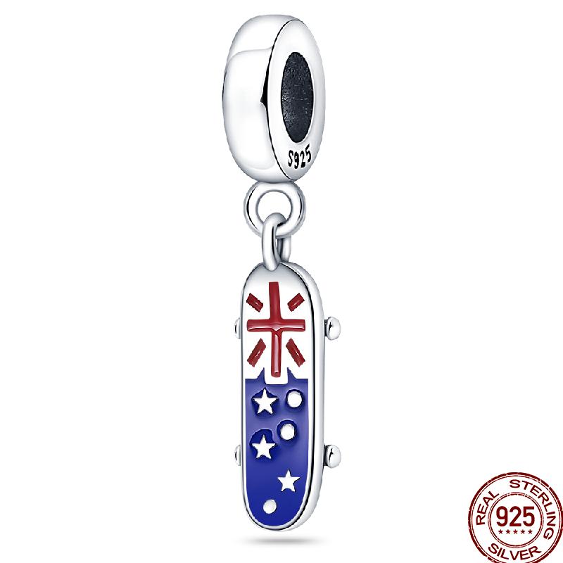 American Sports Series Copper Badminton Baseball Football Pendant Beads Suitable For 3Mm Original Bracelet Diy