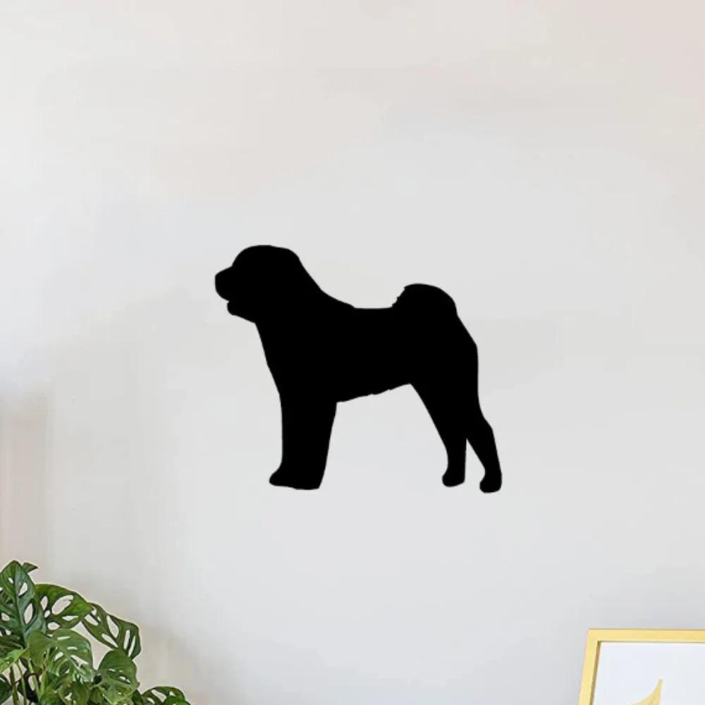 Metallische Wandplakette Shar Pei – Hundesilhouette, Elegante Wanddekoration, Wandsticker und Eisenkunst für die Wand
