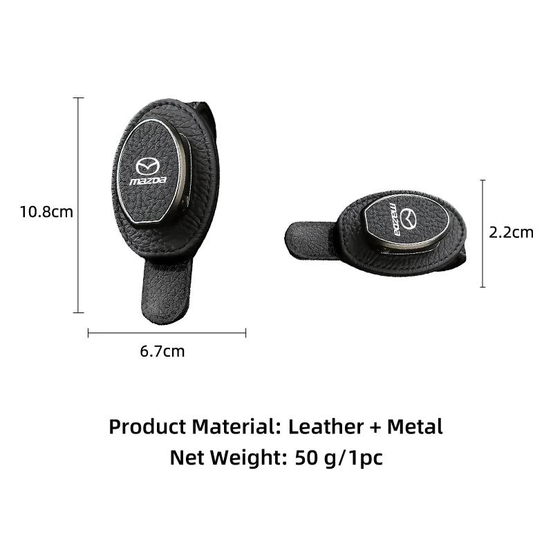 2025 Hot Car Sunglasses Clip Sun Visor Glasses Holder Card Storage Stand For Mazda 3 6 2 Axela CX5 CX3 CX30 CX9 Atenza Demio RX7
