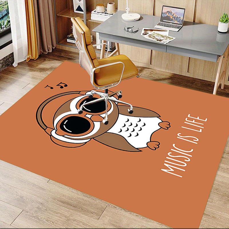 1PC Owl Music Extra Large Non-Slip Floor carpet, Office, family, bedroom, Studio - Large Area Rug Indoor Rugs, Vibrant Colors-W308